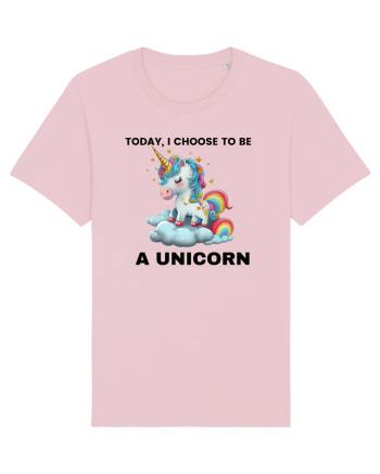 Unicorn dragut mesaj Today, I choose to be a unicorn, design 1 Cotton Pink