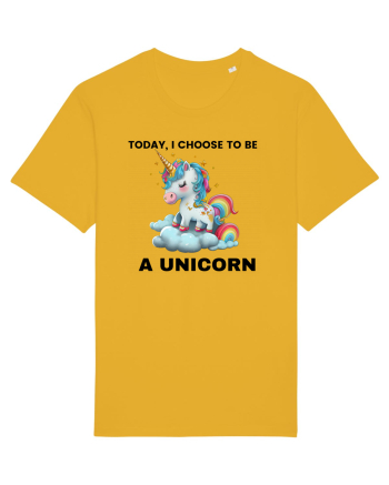 Unicorn dragut mesaj Today, I choose to be a unicorn, design 1 Spectra Yellow