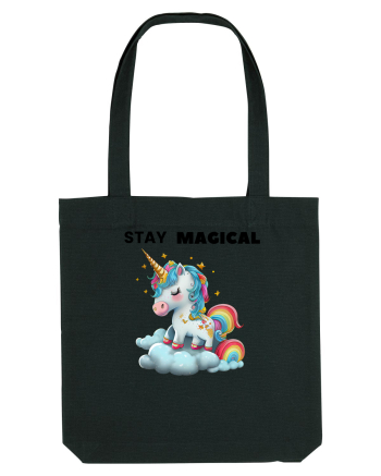 Unicorn dragut mesaj Stay magical, design 1 Black