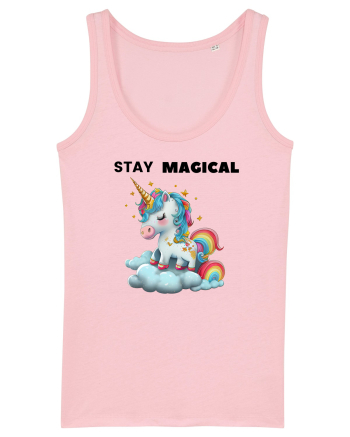 Unicorn dragut mesaj Stay magical, design 1 Cotton Pink