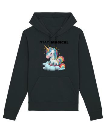 Unicorn dragut mesaj Stay magical, design 1 Black