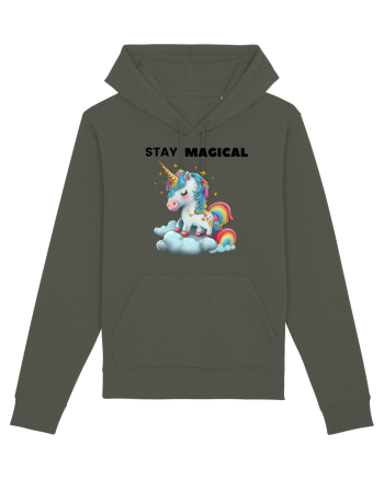 Unicorn dragut mesaj Stay magical, design 1 Khaki