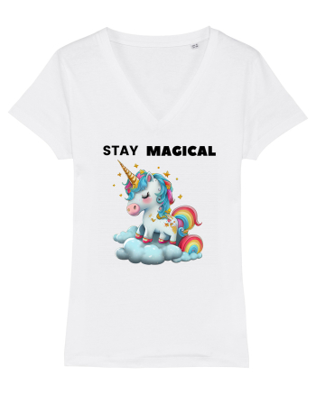 Unicorn dragut mesaj Stay magical, design 1 White