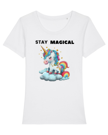 Unicorn dragut mesaj Stay magical, design 1 White
