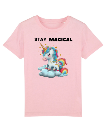 Unicorn dragut mesaj Stay magical, design 1 Cotton Pink