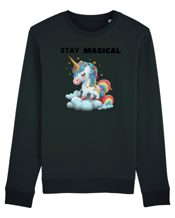 Unicorn dragut mesaj Stay magical, design 1 Black