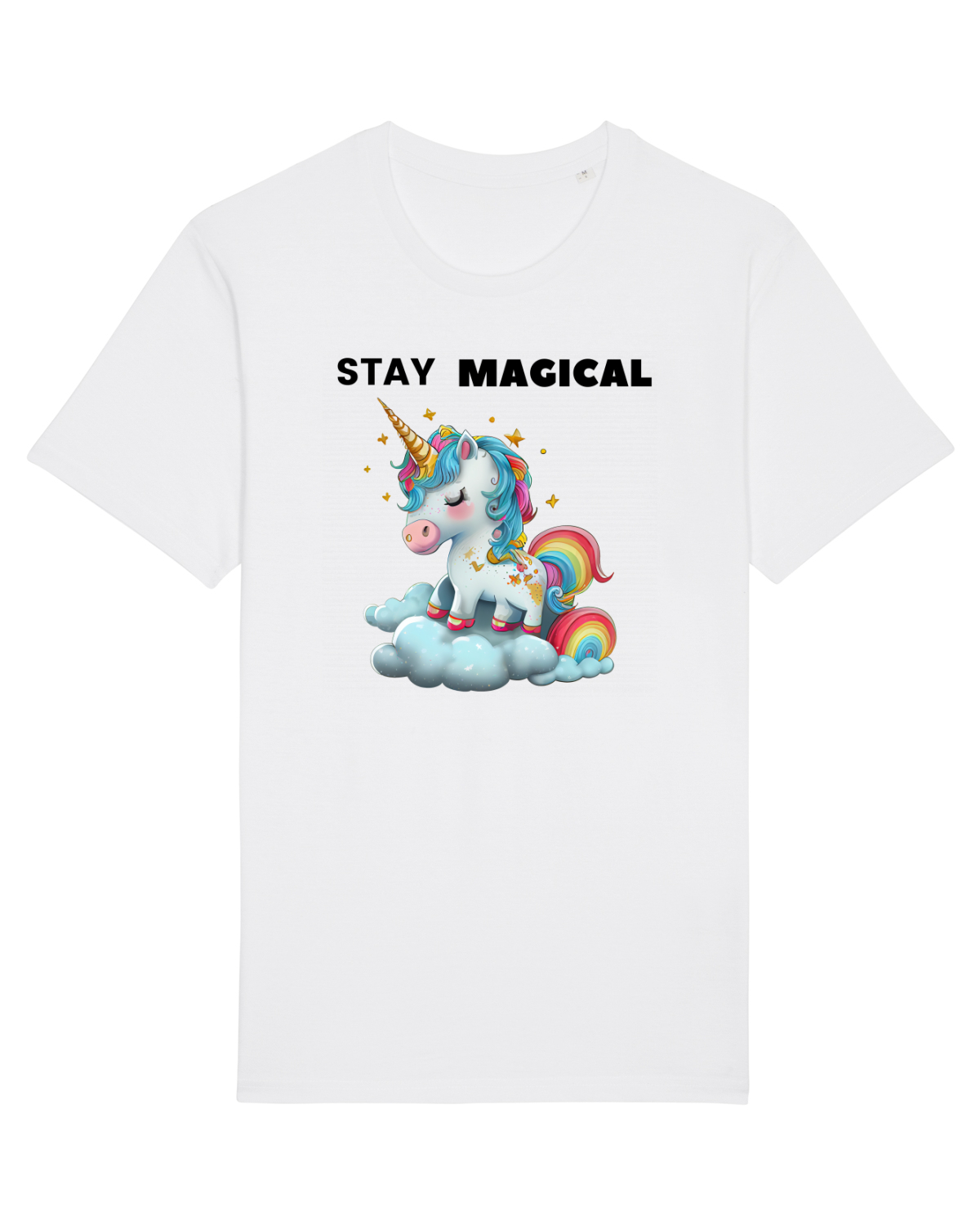 Tricou mânecă scurtă Unisex Rocker White