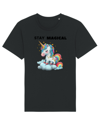 Unicorn dragut mesaj Stay magical, design 1 Black