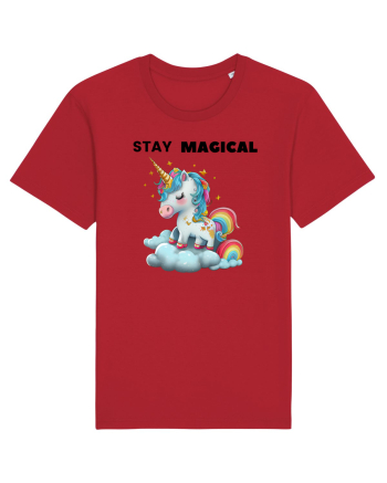 Unicorn dragut mesaj Stay magical, design 1 Red