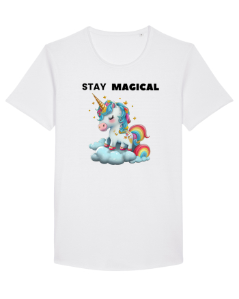 Unicorn dragut mesaj Stay magical, design 1 White
