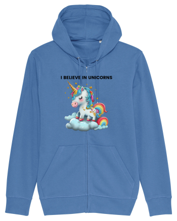 Unicorn dragut mesaj I believe in unicorns, design 1 Bright Blue