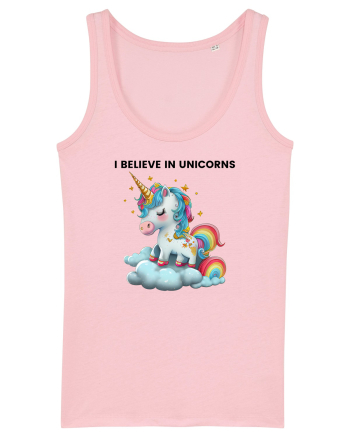 Unicorn dragut mesaj I believe in unicorns, design 1 Cotton Pink