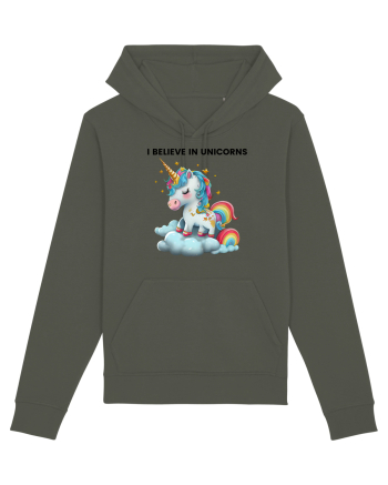 Unicorn dragut mesaj I believe in unicorns, design 1 Khaki