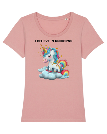 Unicorn dragut mesaj I believe in unicorns, design 1 Canyon Pink