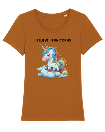 Unicorn dragut mesaj I believe in unicorns, design 1 Roasted Orange