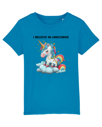 Unicorn dragut mesaj I believe in unicorns, design 1 Azur