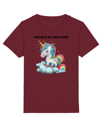 Unicorn dragut mesaj I believe in unicorns, design 1 Burgundy