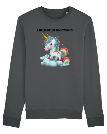 Unicorn dragut mesaj I believe in unicorns, design 1 Anthracite