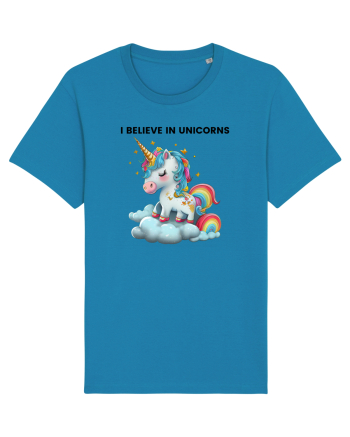 Unicorn dragut mesaj I believe in unicorns, design 1 Azur