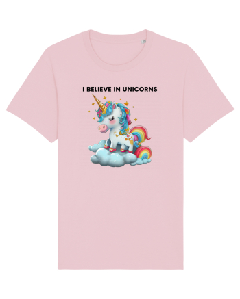 Unicorn dragut mesaj I believe in unicorns, design 1 Cotton Pink