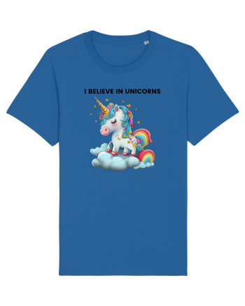 Unicorn dragut mesaj I believe in unicorns, design 1 Royal Blue