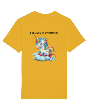 Unicorn dragut mesaj I believe in unicorns, design 1 Spectra Yellow