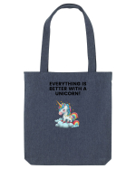 Unicorn dragut mesaj Everything is better with a unicorn!, design 1 Sacoșă textilă