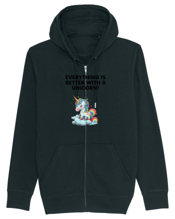 Unicorn dragut mesaj Everything is better with a unicorn!, design 1 Black