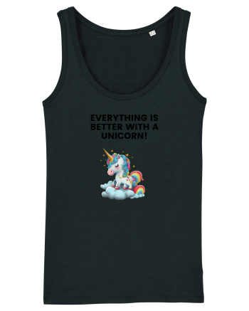 Unicorn dragut mesaj Everything is better with a unicorn!, design 1 Black