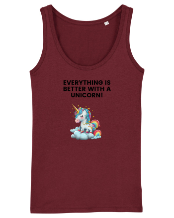 Unicorn dragut mesaj Everything is better with a unicorn!, design 1 Burgundy