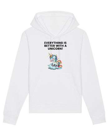 Unicorn dragut mesaj Everything is better with a unicorn!, design 1 White