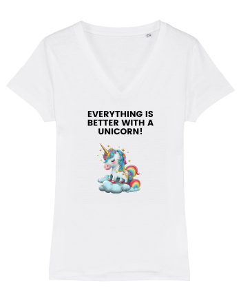 Unicorn dragut mesaj Everything is better with a unicorn!, design 1 White