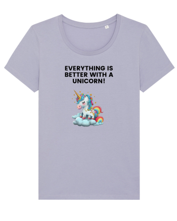 Unicorn dragut mesaj Everything is better with a unicorn!, design 1 Lavender