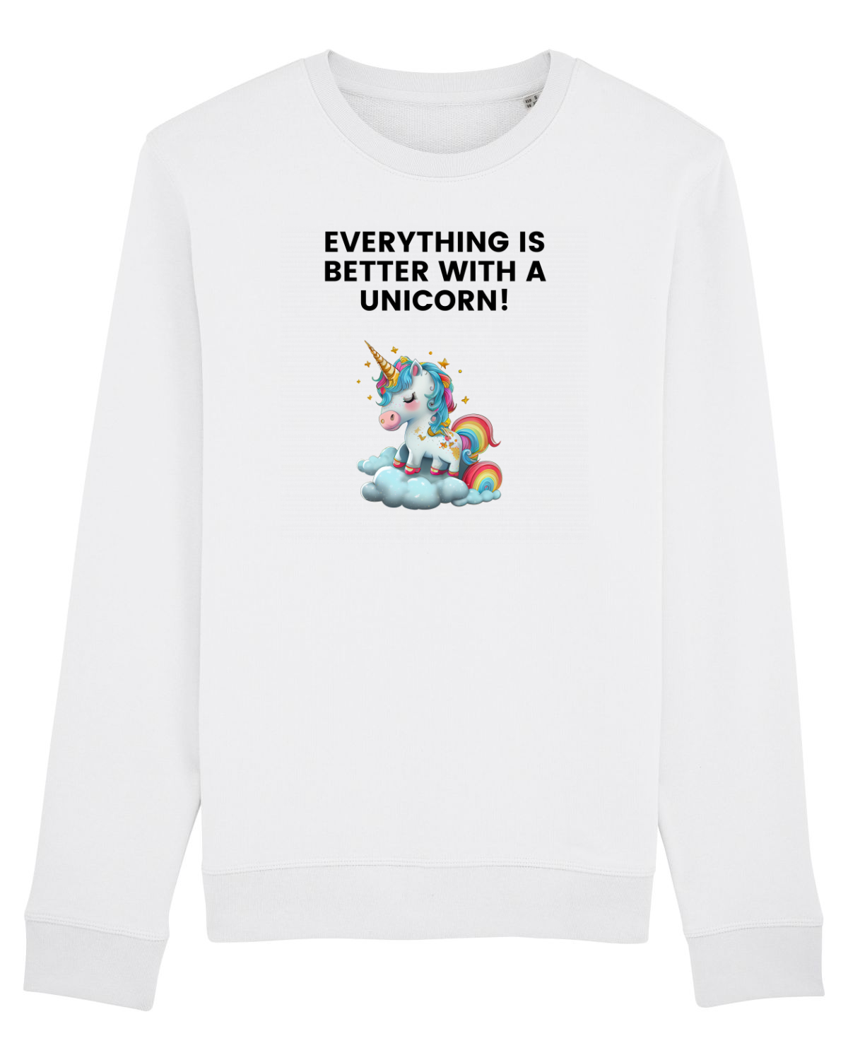 Bluză mânecă lungă Unisex Rise White