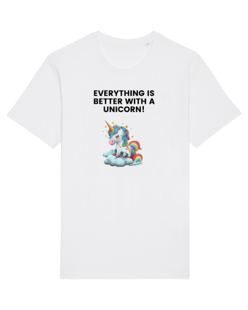 Unicorn dragut mesaj Everything is better with a unicorn!, design 1 White