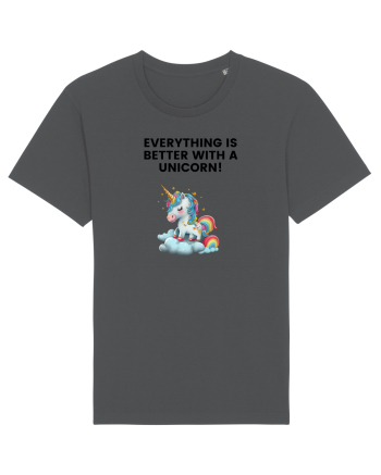 Unicorn dragut mesaj Everything is better with a unicorn!, design 1 Anthracite