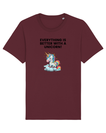 Unicorn dragut mesaj Everything is better with a unicorn!, design 1 Burgundy