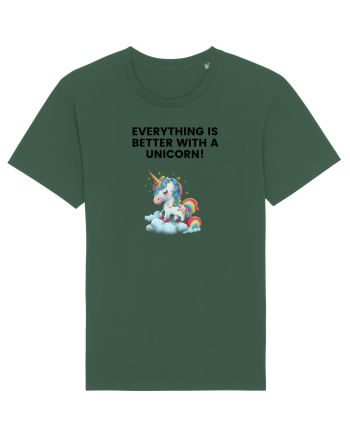 Unicorn dragut mesaj Everything is better with a unicorn!, design 1 Bottle Green