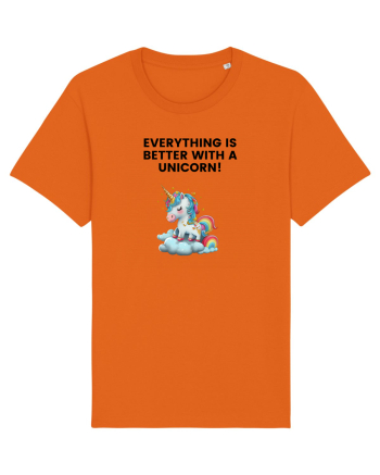 Unicorn dragut mesaj Everything is better with a unicorn!, design 1 Bright Orange