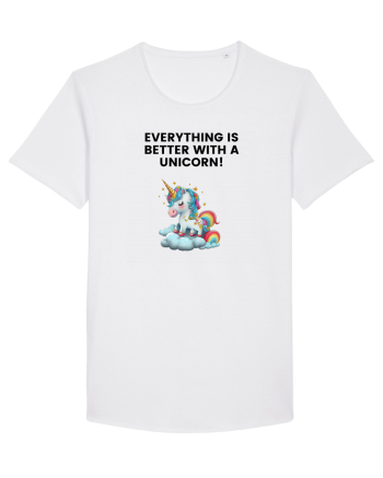 Unicorn dragut mesaj Everything is better with a unicorn!, design 1 White