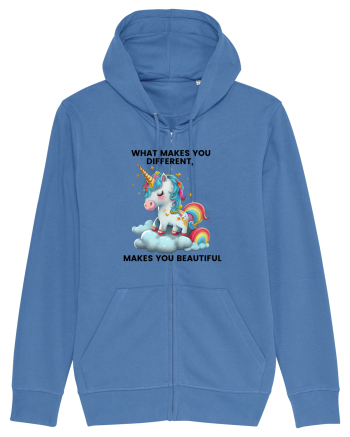 Unicorn mesaj What makes you different, makes you beautiful, design 1 Bright Blue