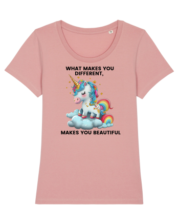 Unicorn mesaj What makes you different, makes you beautiful, design 1 Canyon Pink