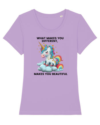 Unicorn mesaj What makes you different, makes you beautiful, design 1 Lavender Dawn