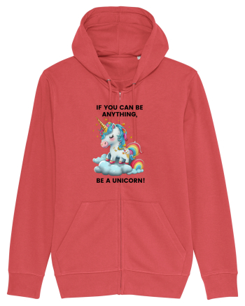 Unicorn dragut mesaj If you can be anything, be a unicorn, design 1 Carmine Red