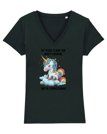 Unicorn dragut mesaj If you can be anything, be a unicorn, design 1 Black