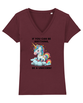 Unicorn dragut mesaj If you can be anything, be a unicorn, design 1 Burgundy