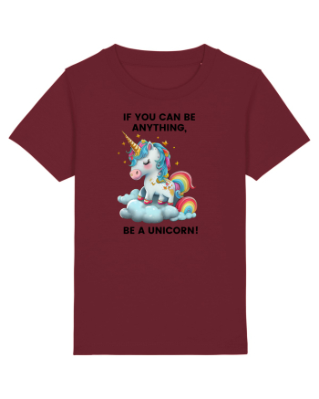 Unicorn dragut mesaj If you can be anything, be a unicorn, design 1 Burgundy
