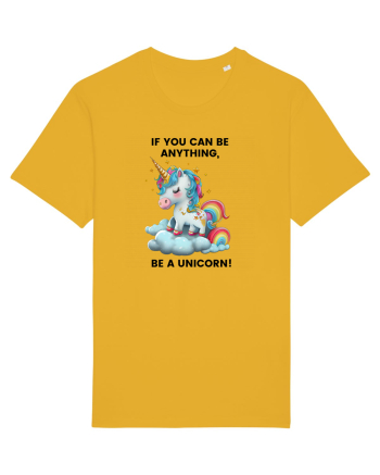 Unicorn dragut mesaj If you can be anything, be a unicorn, design 1 Spectra Yellow