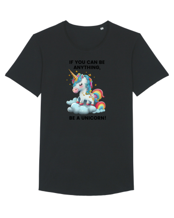 Unicorn dragut mesaj If you can be anything, be a unicorn, design 1 Black