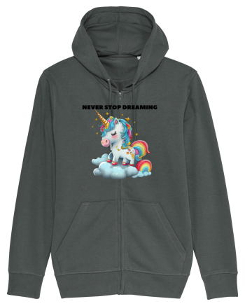 Unicorn dragut mesaj Never stop dreaming, design 1 Anthracite